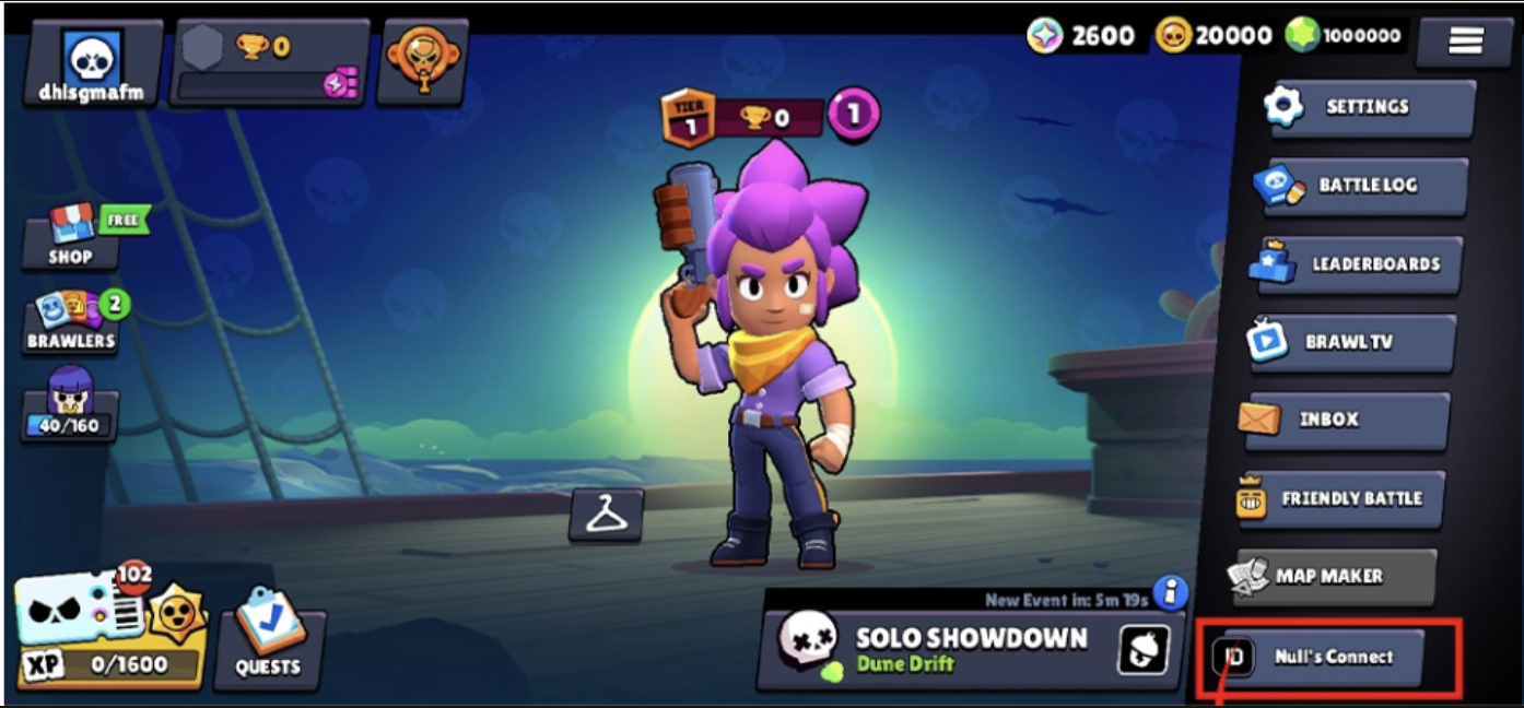 Połącz konto Nulls Brawl